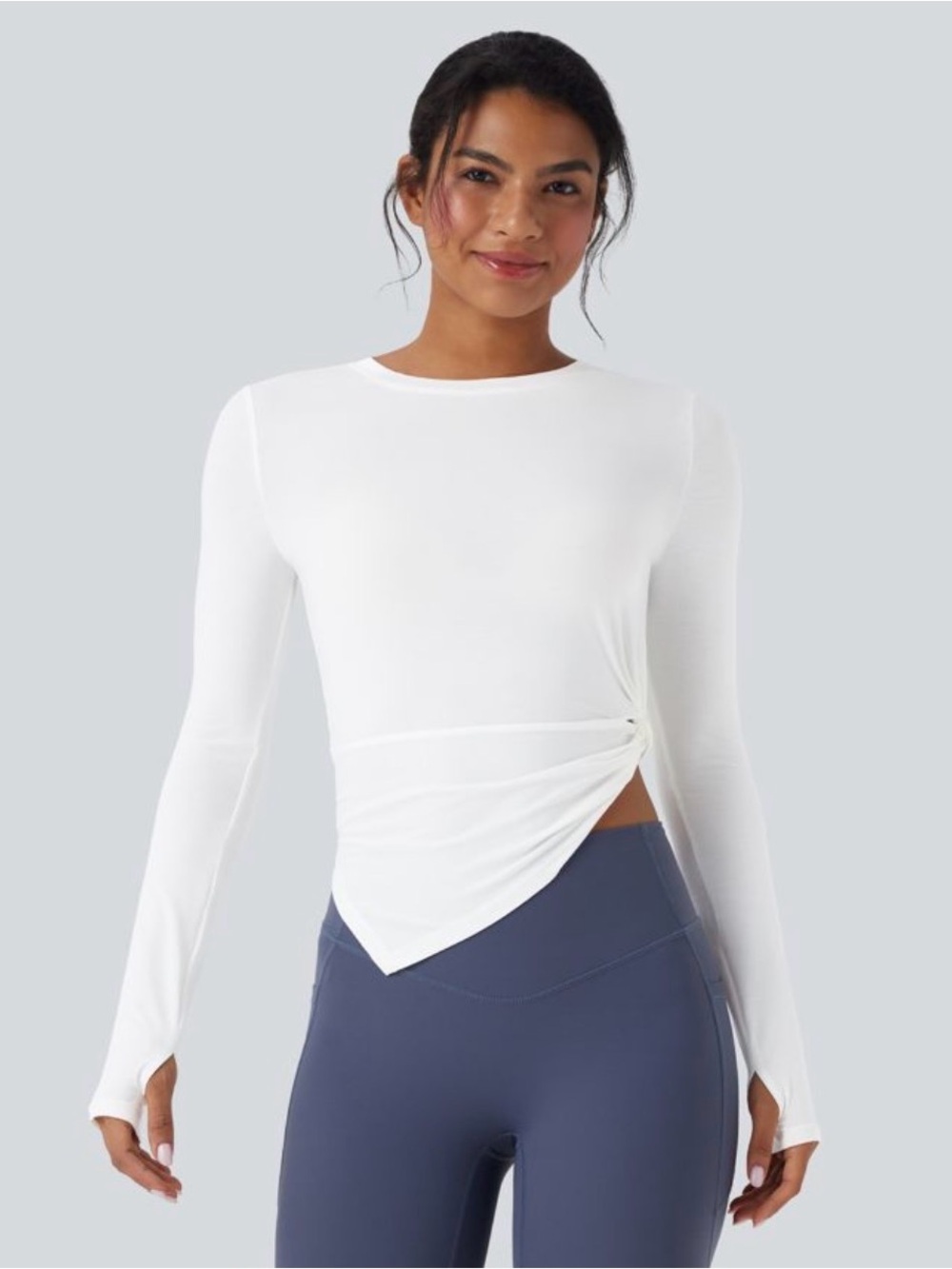 HALARA Long Sleeve Thumb Hole
Asymmetric Quick Dry Yoga Sports
Top - Picture 5 of 6